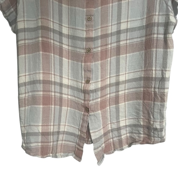 Torrid Plaid Short Sleeve Top size 2 - Picture 4 of 6